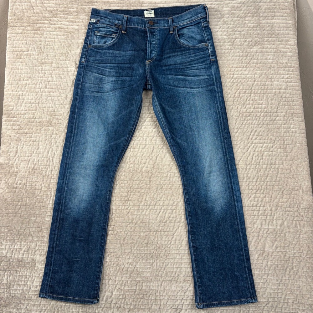 Citizens of Humanity Emerson Long Slim Boyfriend Jeans Dark Wash Premium Vintage